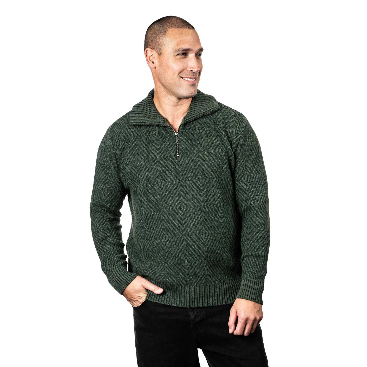 Koru Diamond Plated Zip Jumper